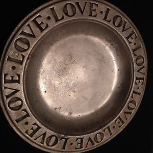 Vintage Wilton Armetale LOVE bowl Columbia PA RWP